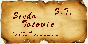 Sisko Totović vizit kartica